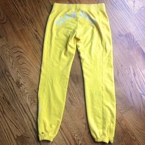 Vintage varsity Victoria Secret Jogger Pant in Sunny Yellow
